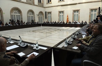 Artur Mas ha presidido la reunión del Pacte Nacional pel Dret a Decidir. (Lluis GENE/AFP)