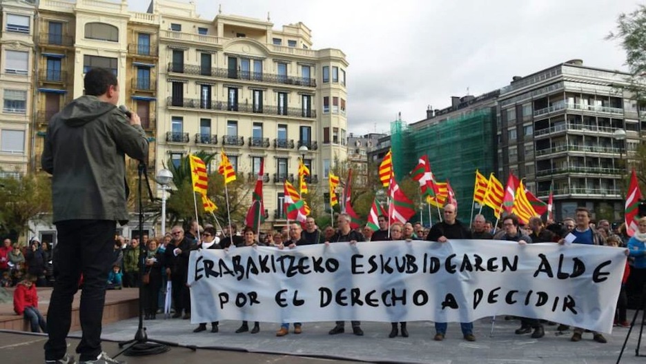 Donostian Hasier Arraizek hartu du hitza. (EH BILDU) Donostian Hasier Arraizek hartu du hitza. (EH BILDU)