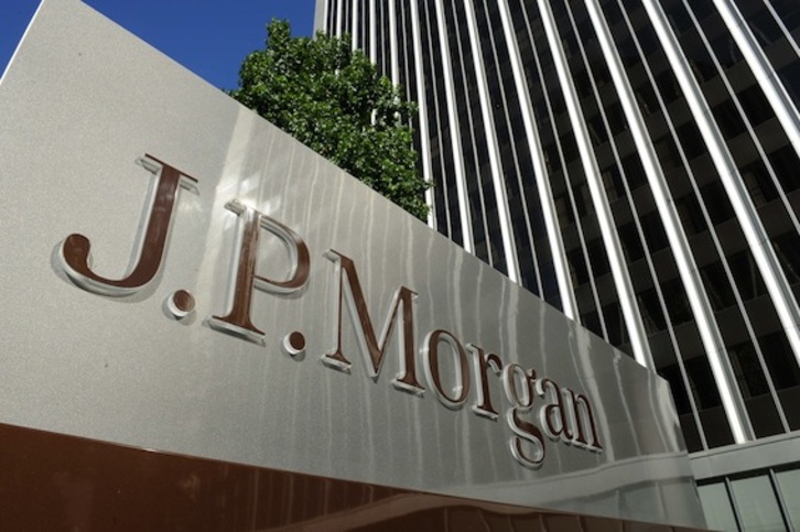 Oficinas de JP Morgan Chase en Los Ángeles. (Robyn BECK/AFP PHOTO)