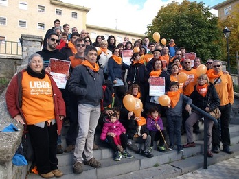 Comparecencia celebrada este sábado en la Txantrea.