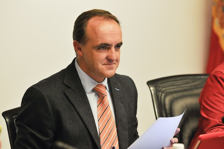 José Javier Esparza, en una comparecencia la semana pasada. (Idoia ZABALETA/ARGAZKI PRESS)