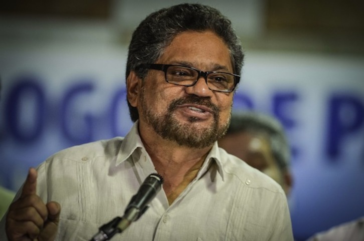 Luciano Marín Arango, alias ‘Iván Márquez’, miembro del secretariado de las FARC. (Adalberto ROQUE/AFP PHOTO)