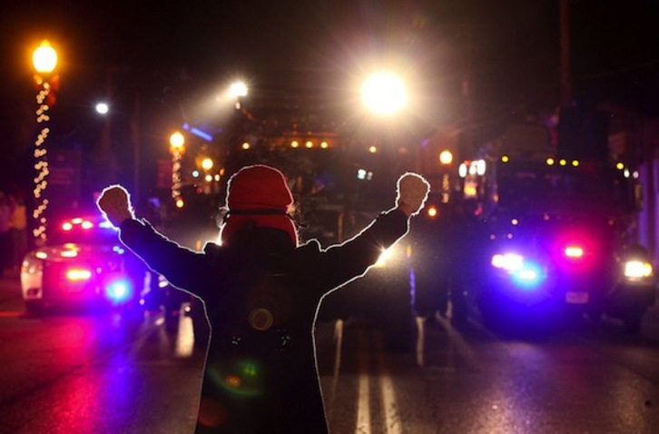 Protesta contra la impunidad policial en Ferguson. (Justin SULLIVAN/AFP PHOTO)