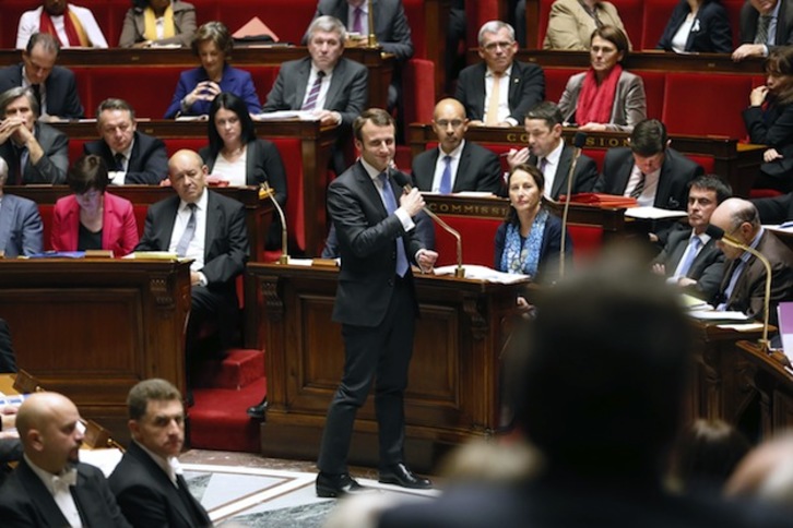 Sesión celebrada este miércoles en la Asamblea Nacional francesa. (Patrick KOVARIK  / AFP)