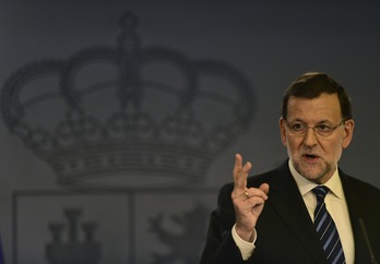 Rajoy en una comparecencia anterior en La Moncloa. (Pierre-Philippe MARCOU /AFP)