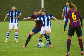 Bartzelona nagusitu da Zubietan. (Juan Carlos RUIZ / ARGAZKI PRESS)