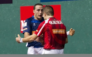 Irujok eta Olaizolak iazko finala errepikatuko dute. (Raul BOGAJO/ARGAZKI PRESS)