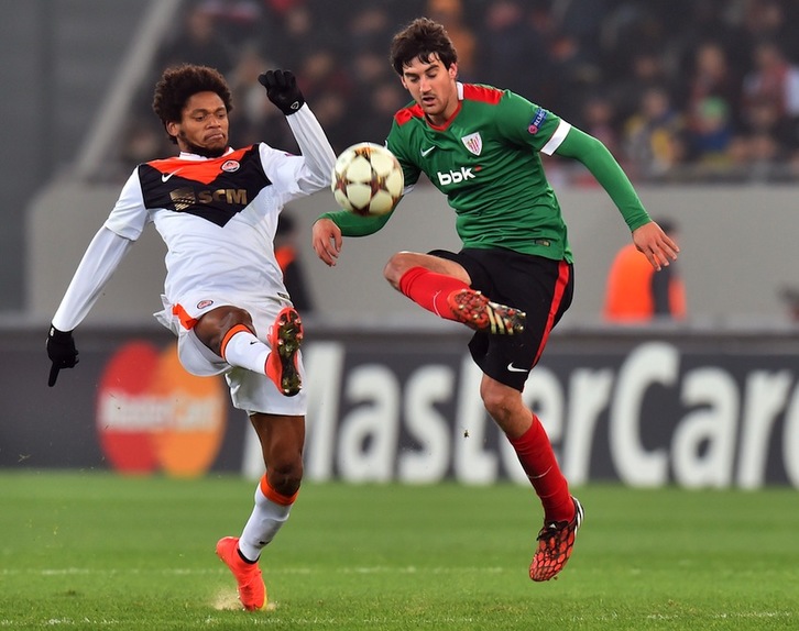Partido de vuelta entre el Shaktar y el Athletic. (Sergei SUPINSKY/AFP) 