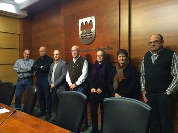 Garitano e Izagirre han comparecido junto a exrepresentantes de EH Bildu en el Consejo de Kutxa. (@GFA_berri)