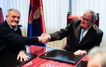 Luis Sabalza, tras asumir la Presidencia de Osasuna. (Jagoba MANTEROLA/ARGAZKI PRESS)
