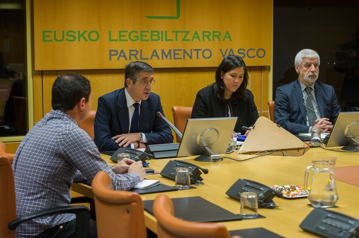Patxi Lopez, durante su comparecencia de hoy. (ARGAZKI PRESS)