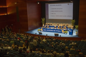 Aspecto de la Junta de la Real, celebrada en el Kursaal. (Andoni CANELLADA / ARGAZKI PRESS)