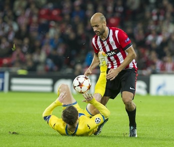 Mikel Rico, en uno de los partidos de esta temporada. (Monika DEL VALLE / ARGAZKI PRESS)
