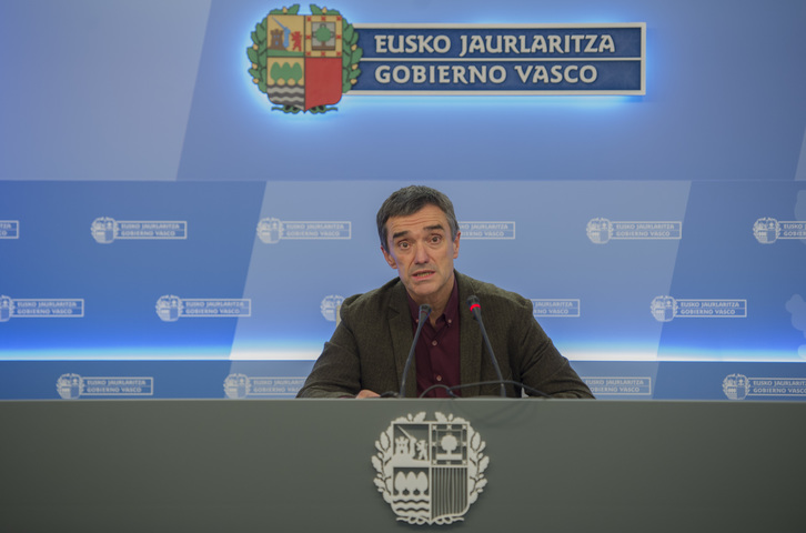 Jonan Fernández durante una comparecencia pública. (Andoni CANELLADA / ARGAZKI PRESS)