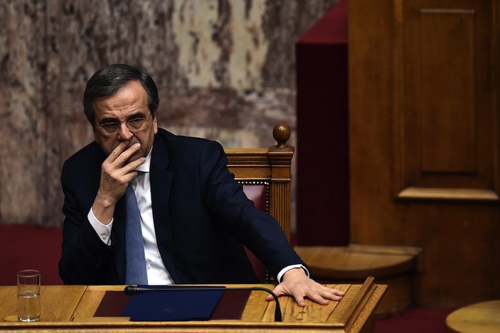El exprimer ministro griego Antonis Samaras. (Aris MESSINIS / AFP)