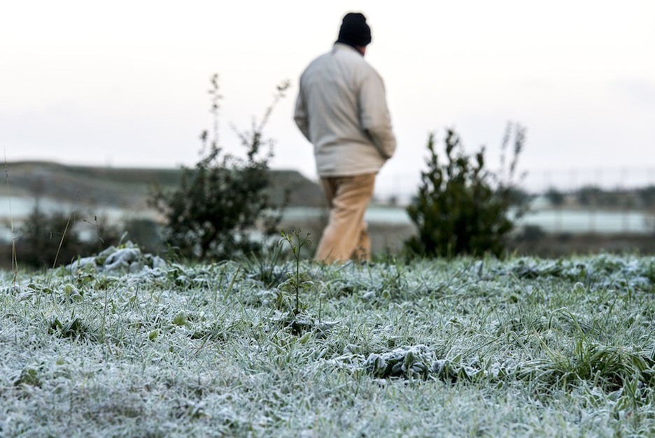 Egunsentian Zarautzen hartutako irudia. (Gorka RUBIO/ARGAZKI PRESS)
