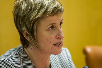 Anna Simó en una comparecencia en Gasteiz. (Juanan RUIZ / ARGAZKI PRESS)