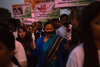 Protesta en India contra las violaciones. (Rebecca CONWAY/AFP) 