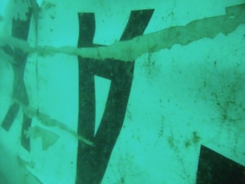 Imagen submarina de los restos hallados. (AFP PHOTO)