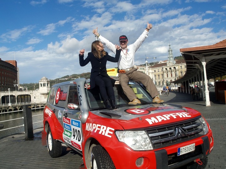 Ignacio Corcuera, en Bilbo antes de partir hacia el Dakar. (ZAZPIKA)