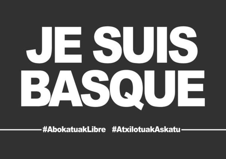 Imagen utilizada para la difusión del hashtag #JeSuisBasque.