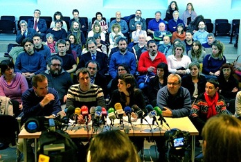 Comparecencia en el Colegio de Abogados de Bizkaia. (Luis JAUREGIALTZO/ARGAZKI PRESS)
