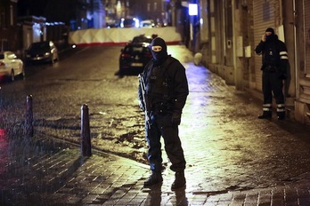 Despliegue policial en Verviers. (Bruno FAHY/AFP PHOTO)
