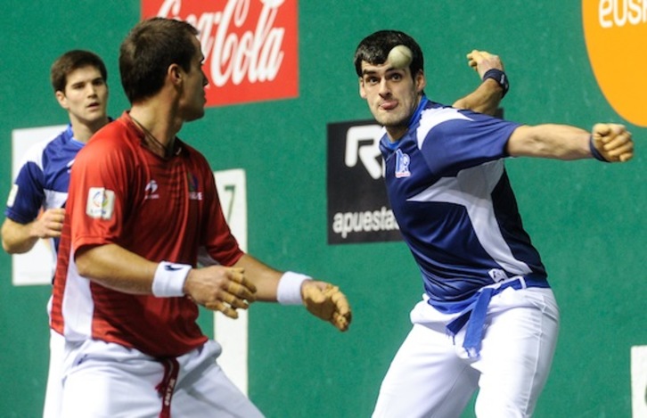 Ezkurdia y Zabaleta continúan invictos en el Parejas. (Jagoba MANTEROLA/ARGAZKI PRESS)