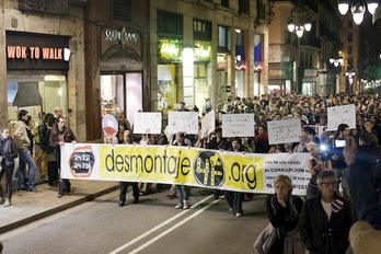 Manifestación, en noviembre de 2011, meses después del suicidio de Patricia Heras. (Albert GARCÍA)