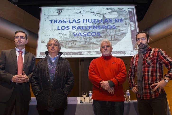 Los impulsores han presentado la expedición en el Museo Marítimo de Bilbo. (Luis JAUREGIALTZO/ARGAZKI PRESS)