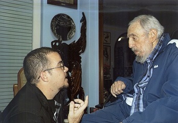 Perdomo y Castro, durante su encuentro. (AFP)