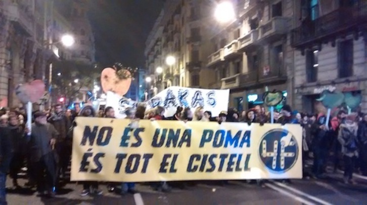 Imagen de la pancarta de la manifestación de esta tarde. (NAIZ.EUS)