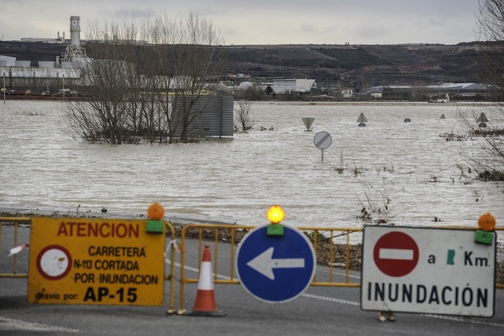 Así se encontraba la carretera el pasado lunes. (Jagoba MANTEROLA / ARGAZKI PRESS)