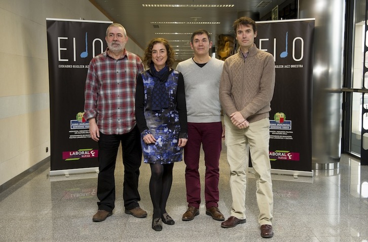 Cristina Uriarte sailburua, Saitua, Ugarteburu eta Ibarrondorekin. (Raúl BOGAJO/ARGAZKI PRESS)