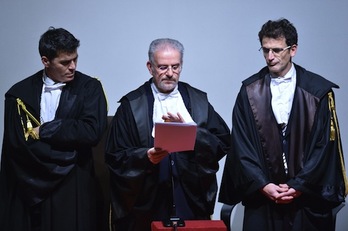 Lectura del veredicto que ha condenado a Schettino. (Alberto PIZZOLI/AFP PHOTO)