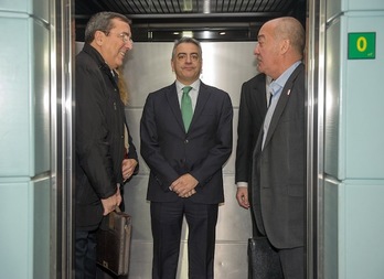 José Luis Bilbao, Javier de Andrés y Martin Garitano. (Juanan RUIZ/ARGAZKI PRESS)