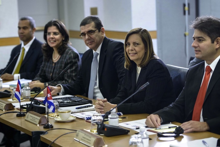 Imagen de archivo de la delegación cubana en Washington. (Brendan SMIALOWSKI / AFP)