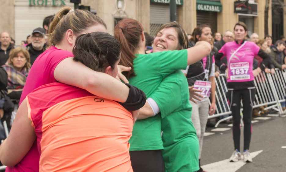 Besarkadak helmugan. (Gorka RUBIO / ARGAZKI PRESS)