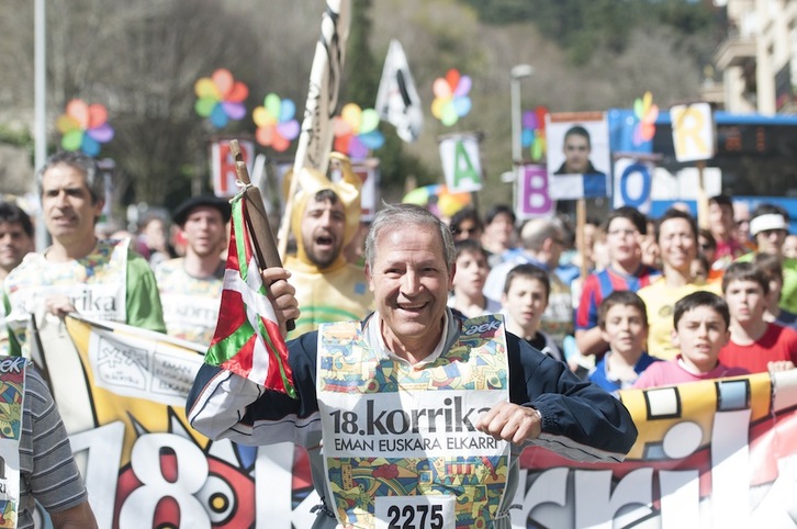 Duela bi urteko Korrikako irudia. (Gorka RUBIO / ARGAZKI PRESS)