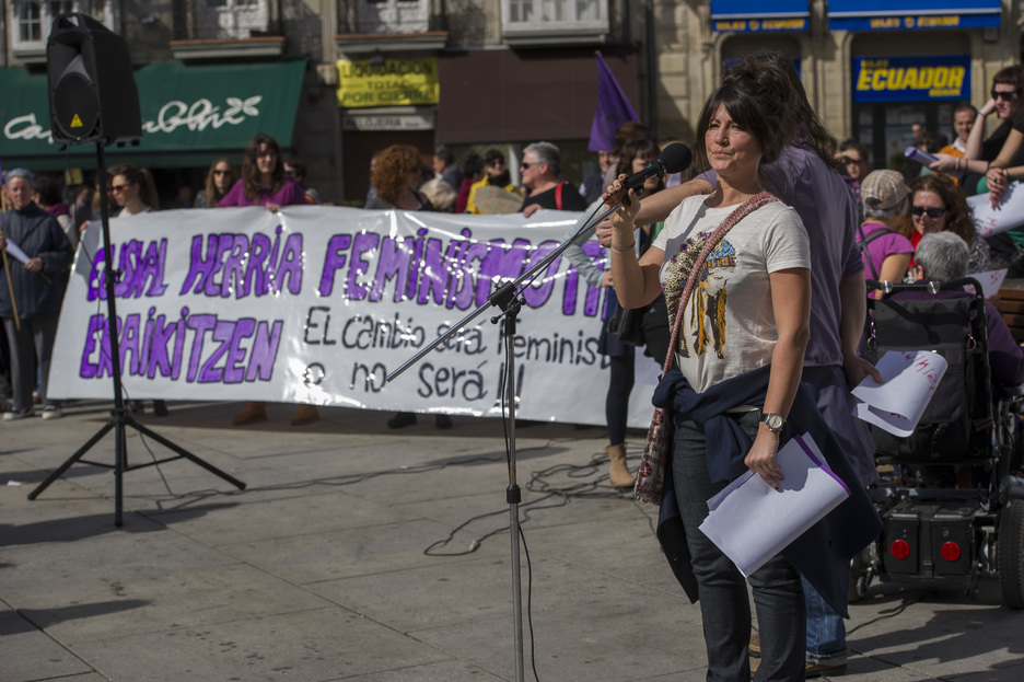 Gasteizko manifestazioaren bukaera. (Juanan RUIZ / ARGAZKI PRESS)