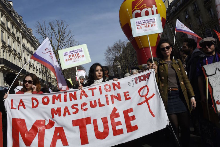 <strong>París.</strong> ‘La dominación masculina me mata’. (Loic VENANCE) 