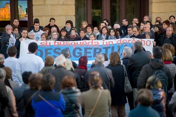 Concentración en la plaza Arriaga de Bilbo. (ARGAZKI PRESS)