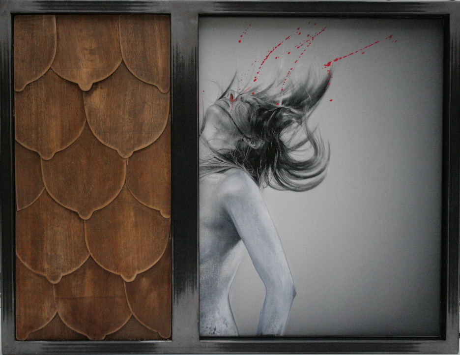 Aritz a créé une oeuvre tout en relief - © Pierre Carton