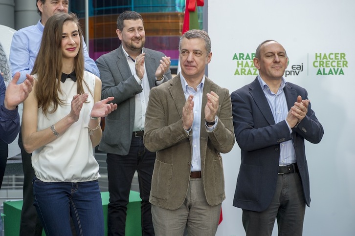 Urkullu en la presentación de los candidatos del PNV Araba. (Juanan RUIZ / ARGAZKI PRESS)
