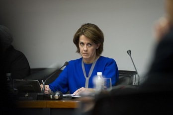 Yolanda Barcina, en una comparecencia anterior. (Iligo URIZ / ARGAZKI PRESS)