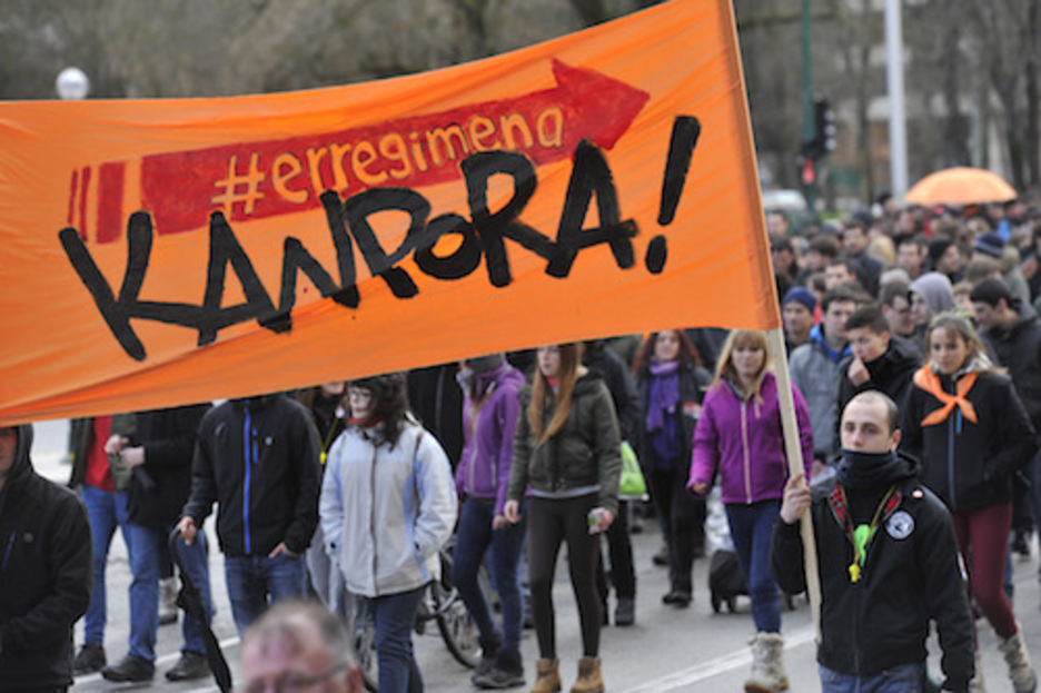 Iruñean erregimenaren aurkako oihu ugari izan da.