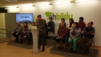 EH bildu ha presentado en Bilbo su propuesta sobre fiscalidad. (vía twitter @EHBildu)