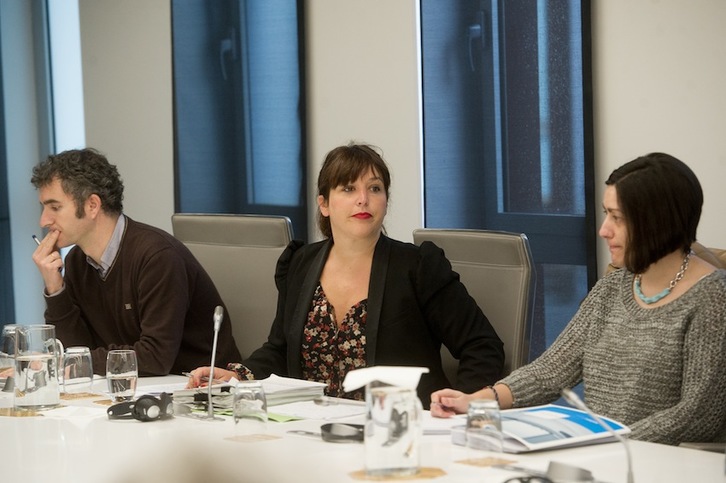 Larraitz Ugarte, durante su comparecencia en la comisión sobre Bidegi. (Juan Carlos RUIZ / ARGAZKI PRESS)