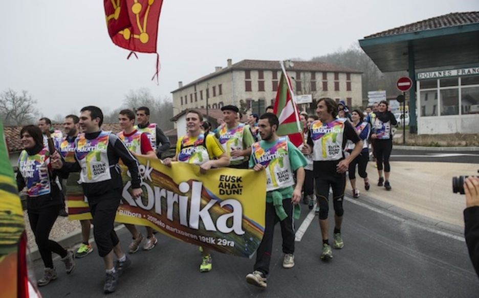 Korrika, Dantxarinean. (Jagoba MANTEROLA/ARGAZKI PRESS) Korrika, Dantxarinean. (Jagoba MANTEROLA/ARGAZKI PRESS)