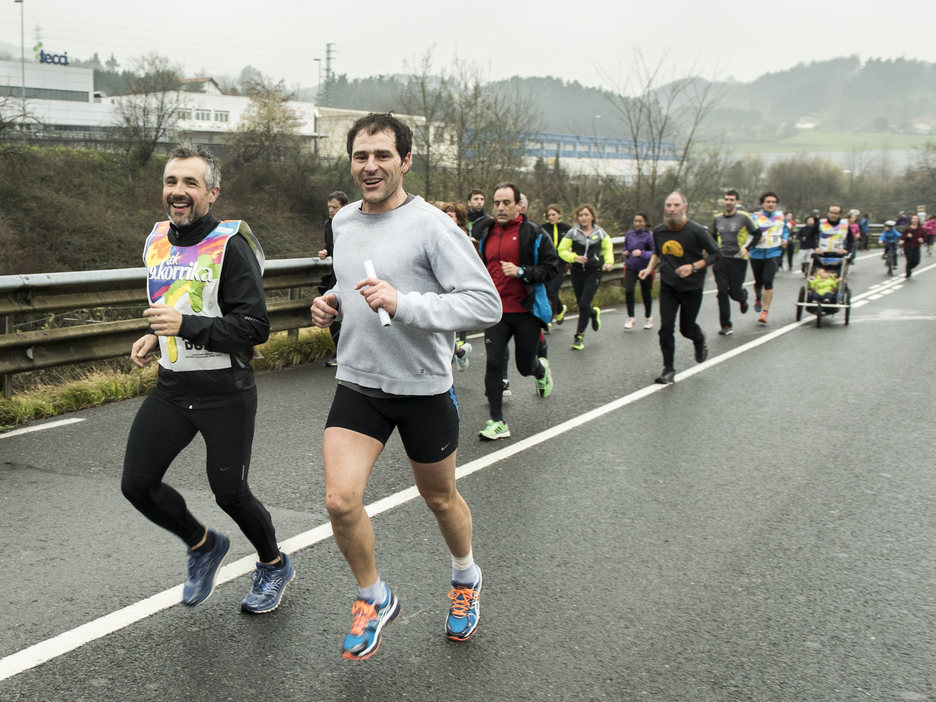 Korrika Andoaindik igaro da. (Gorka RUBIO / ARGAZKI PRESS) Korrika Andoaindik igaro da. (Gorka RUBIO / ARGAZKI PRESS)